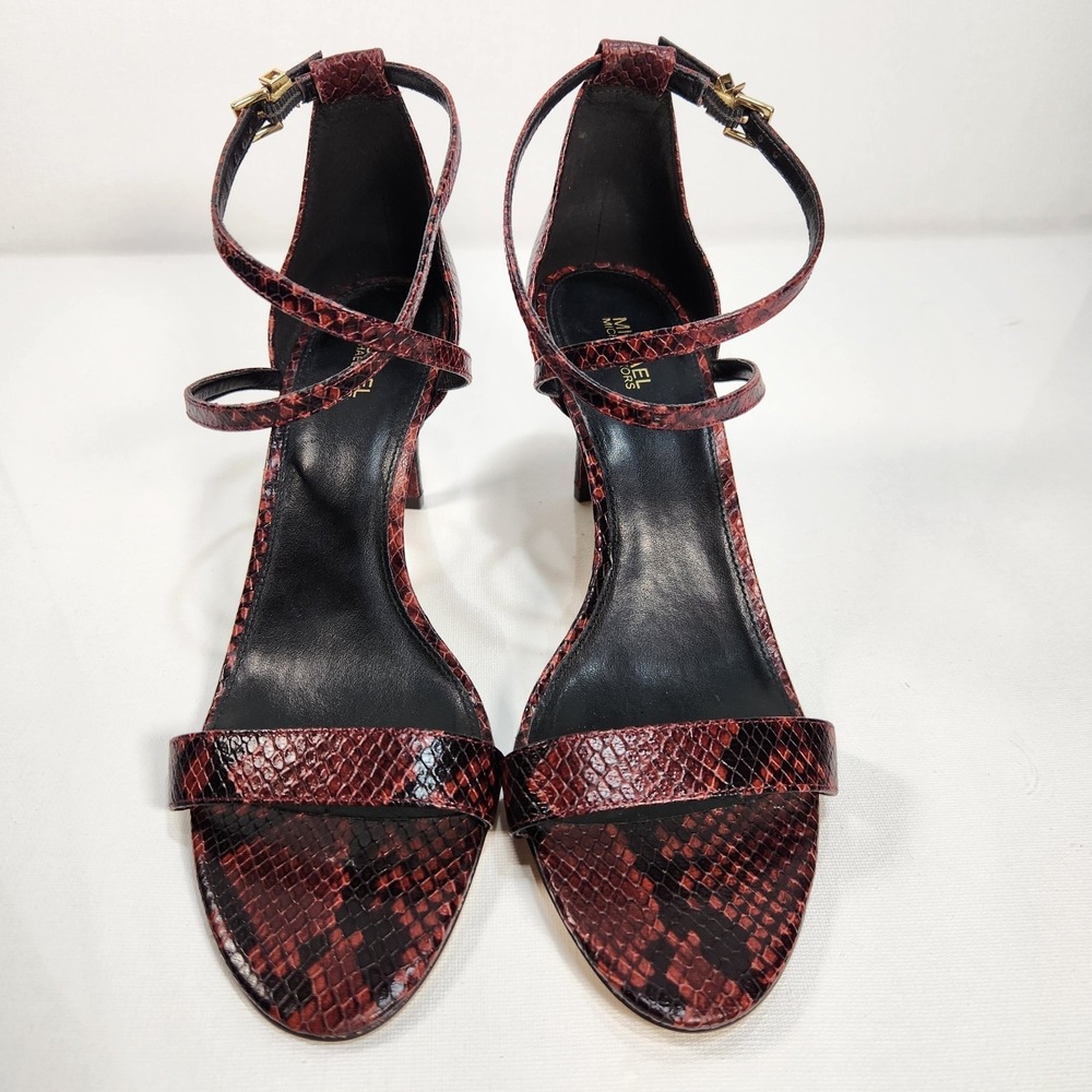 Michael Kors Collection‎ Snakeskin High Heels Size 10M Red